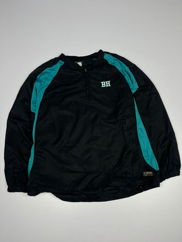 BH Sports Half-Zip Pullover Track Jacket with Contrast Panels ⚠️ Small Stains