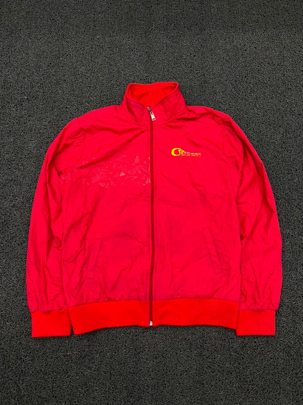 Red Lightweight Full Zip Track Jacket