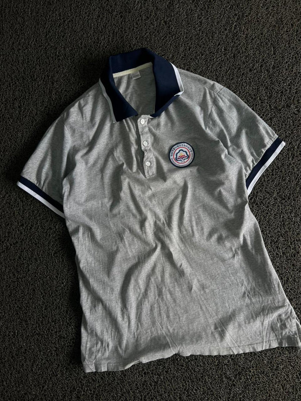 Vintage Heather Polo T-Shirt with Contrast Collar | Classic Casual Fit