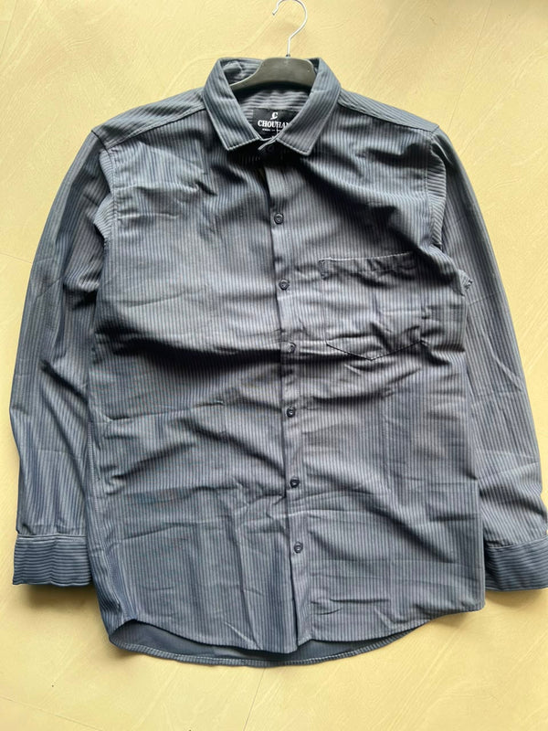 Men's Ribbed Textured Full Sleeve Casual Shirt