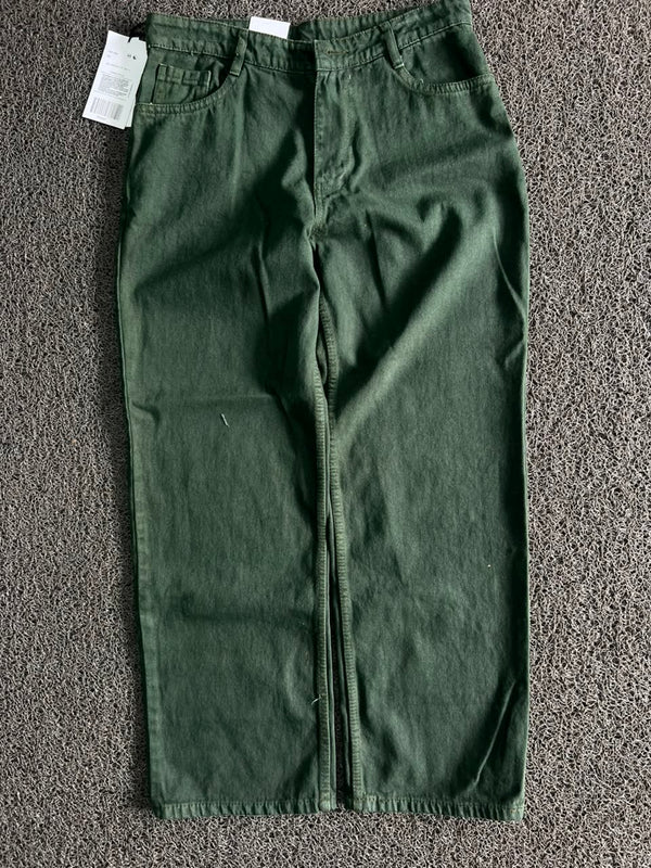 Green Casual Denim Jeans