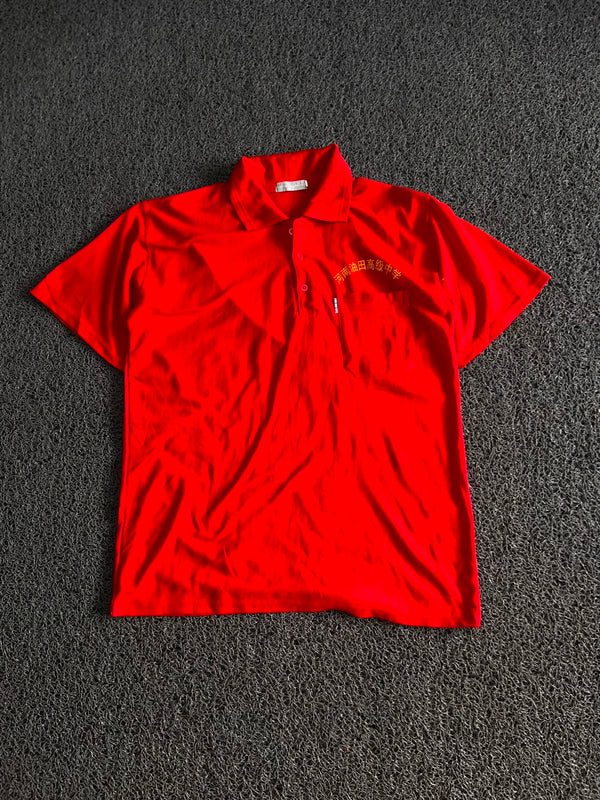 Vintage Red Polo Tee – Unisex Casual Wear