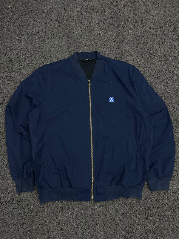 Navy Blue Classic Bomber Jacket