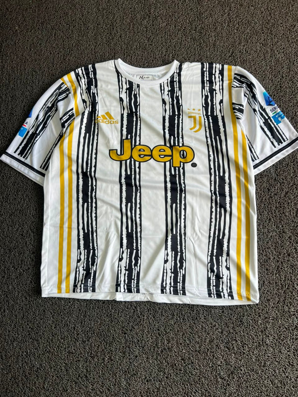 Juventus Cristiano Ronaldo #7 Home Jersey 2020/21 – White & Black Football Five Sleeve Jersey