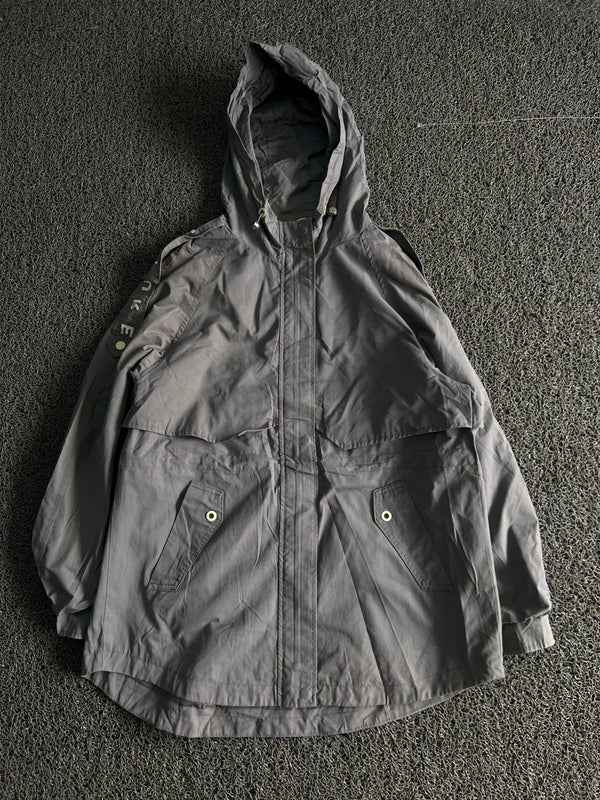 Men’s Charcoal Grey Hooded Utility Jacket