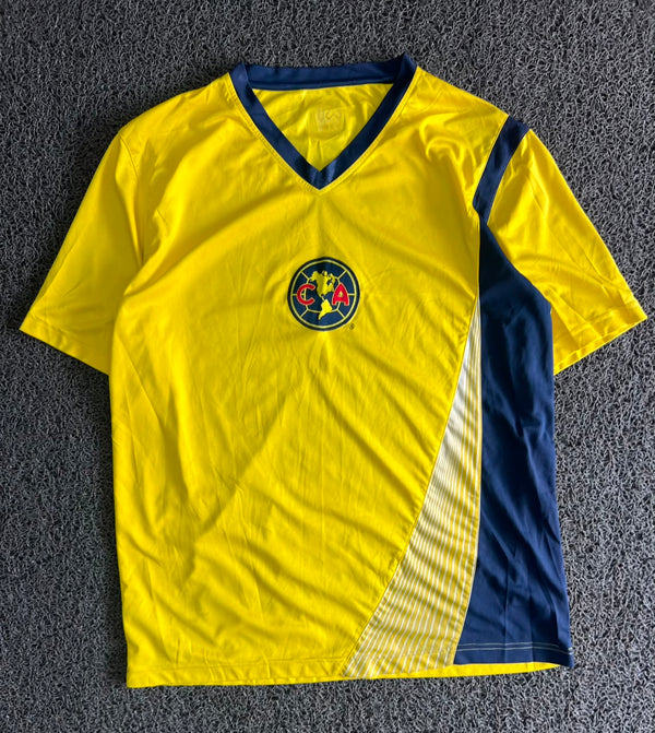 Yellow & Navy Blue Graphic Sports T-Shirt