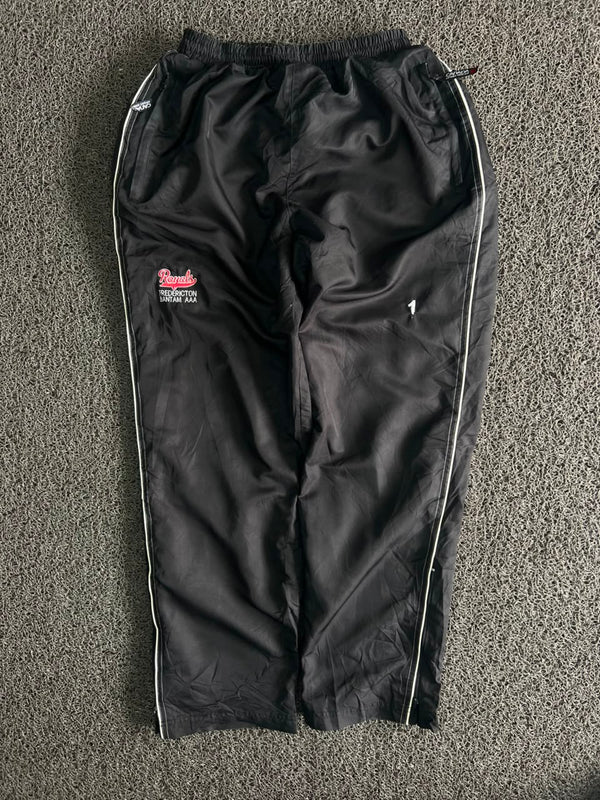 Vintage Black Track Pants with White Side Stripes – Thriftwear