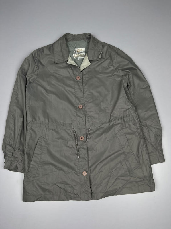 Button-Down Lightweight Casual Jacket with Adjustable Waist Drawstring
