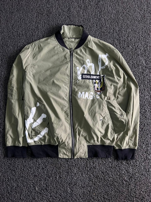 Graphic Bomber Jacket – Lightweight Zip-Up