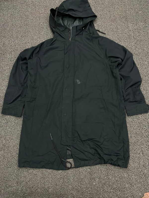 Black Hooded Utility Parka Jacket