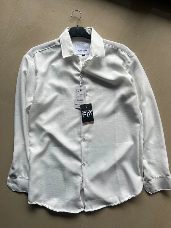 Burberry Long Sleeve Button-Down Shirt – Classic Smart Casual Men's Shirt