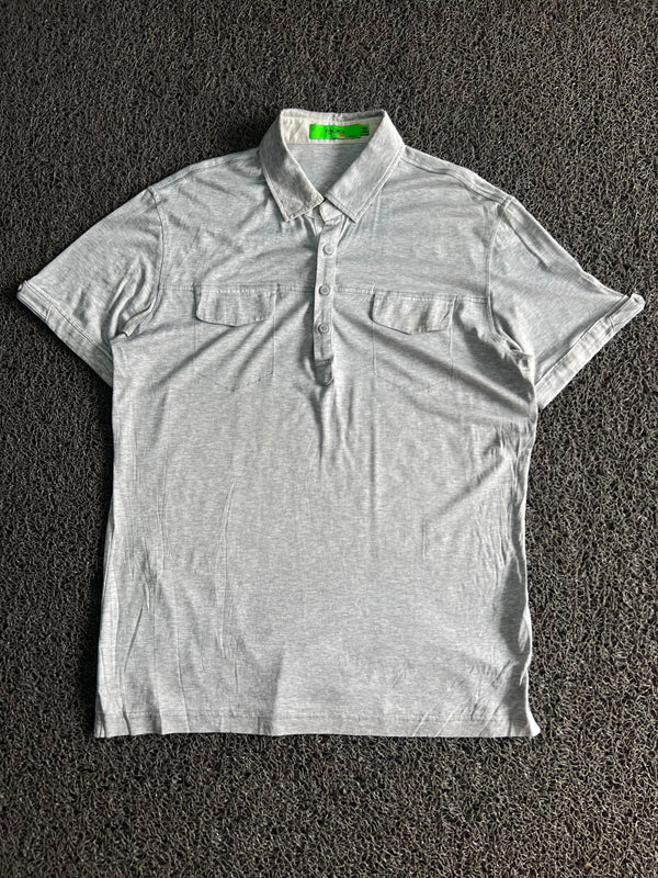 Vintage EXD Utility Polo Shirt – Dual Pocket Casual Tee