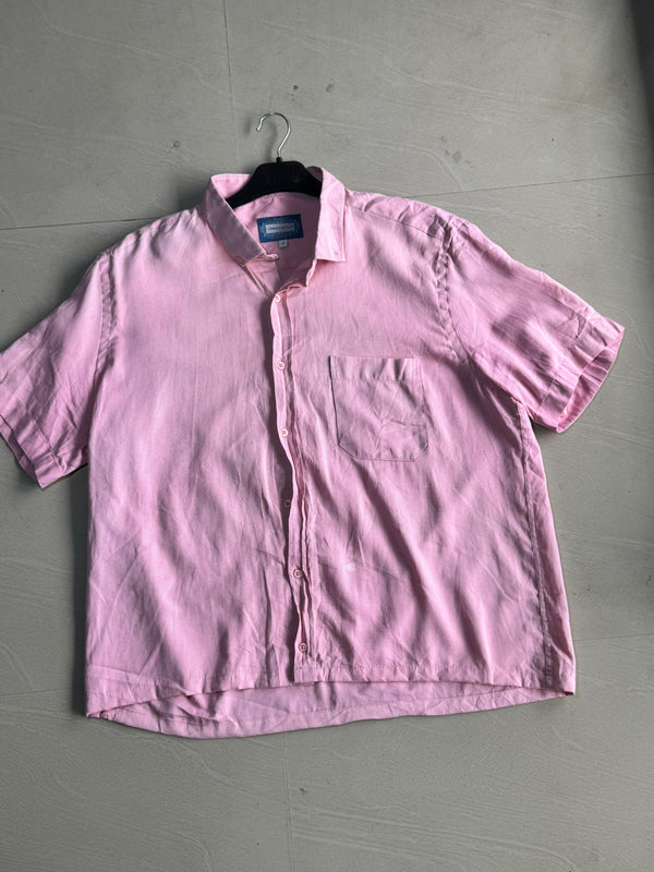 Oversized Boxy Pink Graphic Shirt – 8 Ball Print