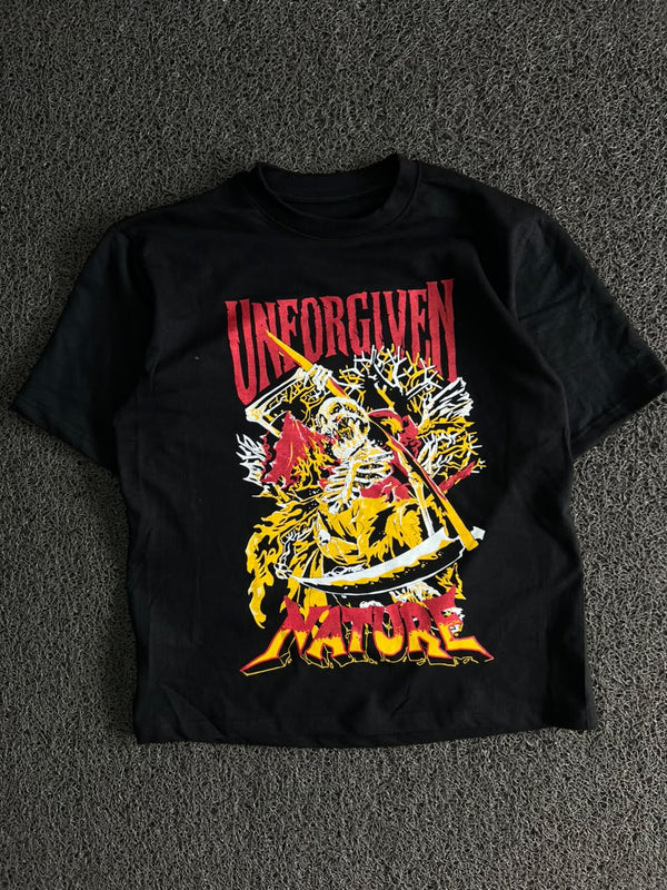 Graphic “Unforgiven” Printed T-Shirt