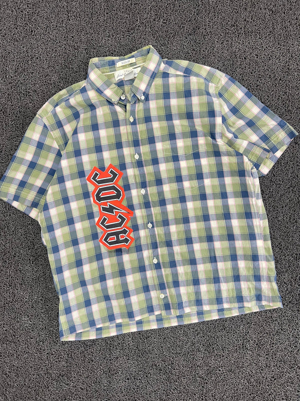 Plaid Short Sleeve Button-Up Shirt – Regular