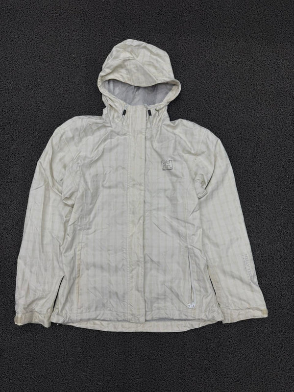 Helly Hansen Helly Tech Waterproof Hooded Rain Jacket – Cream/White Striped