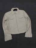 Sand Beige Cropped Utility Jacket