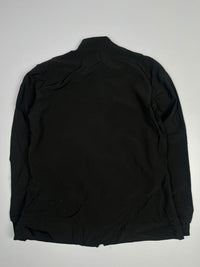 Black Full-Zip Long Sleeve Casual Jacket with Stand Collar