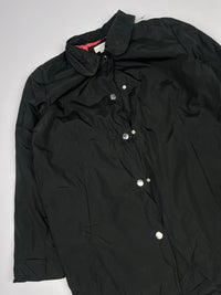 Lightweight Button-Up Jacket with Wide Collar and Pink Inner Lining – Vintage Casual Outerwear ⚠️ Button Missing