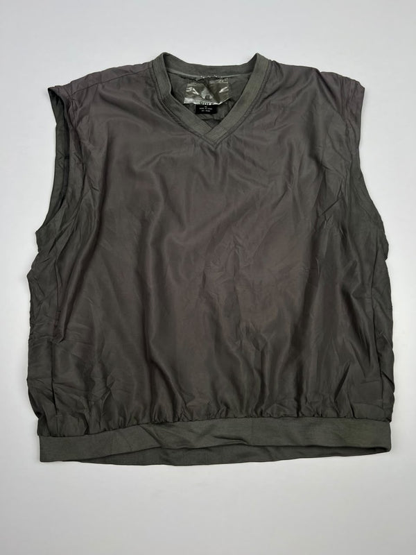 Vintage Sleeveless V-Neck Windbreaker Jacket