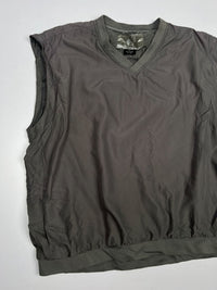 Vintage Sleeveless V-Neck Windbreaker Jacket