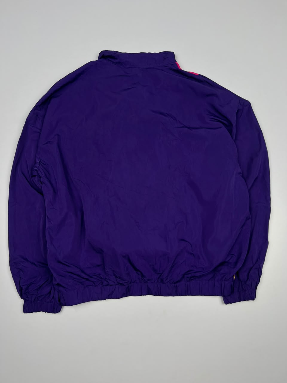 Vintage Colourblock Multicolour Retro Track Jacket with Full Zip Closure