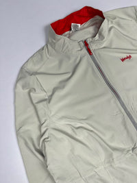 Wendy’s Full-Zip High Neck Lightweight Windbreaker Jacket with Red Detailing