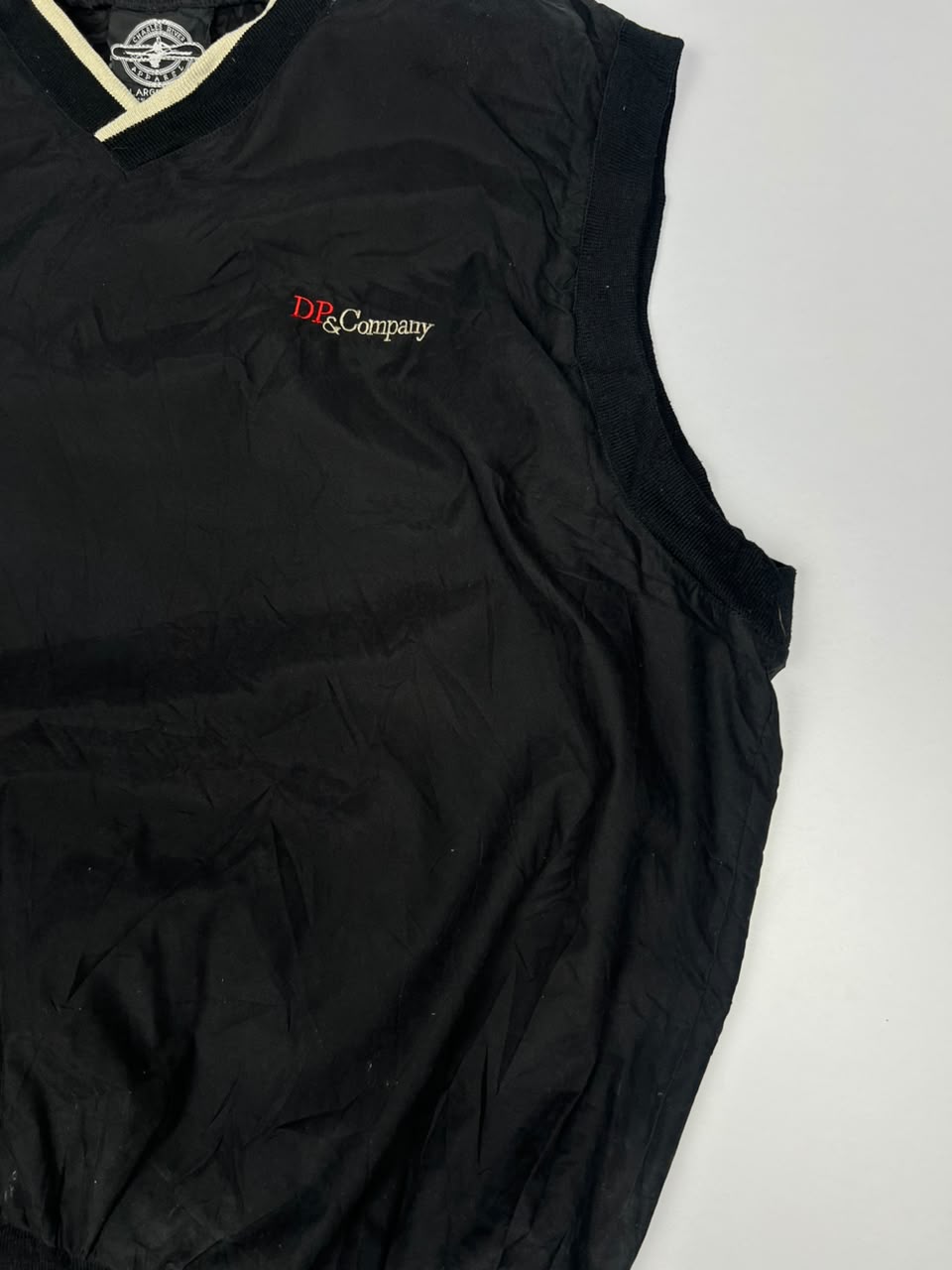 DP & Company Sleeveless V-Neck Pullover Vest with Logo Embroidery