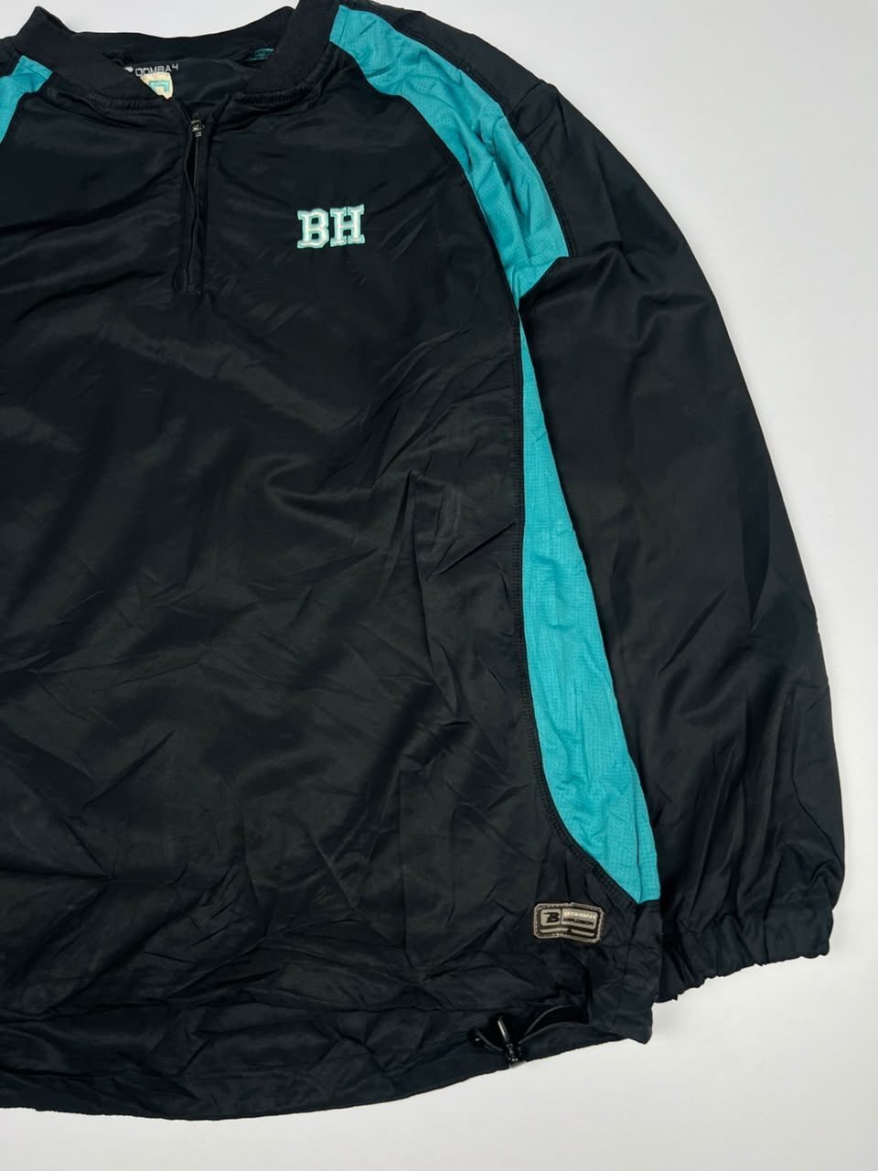 BH Sports Half-Zip Pullover Track Jacket with Contrast Panels ⚠️ Small Stains
