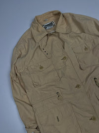 Vintage Beige Utility Field Jacket with Multi-Pocket Design – Thriftwear