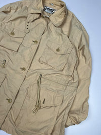 Vintage Beige Utility Field Jacket with Multi-Pocket Design – Thriftwear