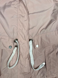 Beige Hooded Utility Jacket with Drawstring Waist and Multi-Pocket Design – Thriftwear
