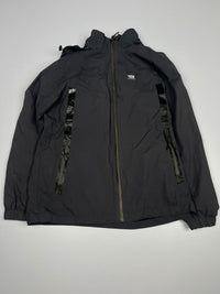 Hooded Outdoor Windbreaker Jacket with Zip Pockets ⚠️ Small Stain