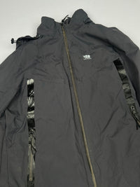 Hooded Outdoor Windbreaker Jacket with Zip Pockets ⚠️ Small Stain