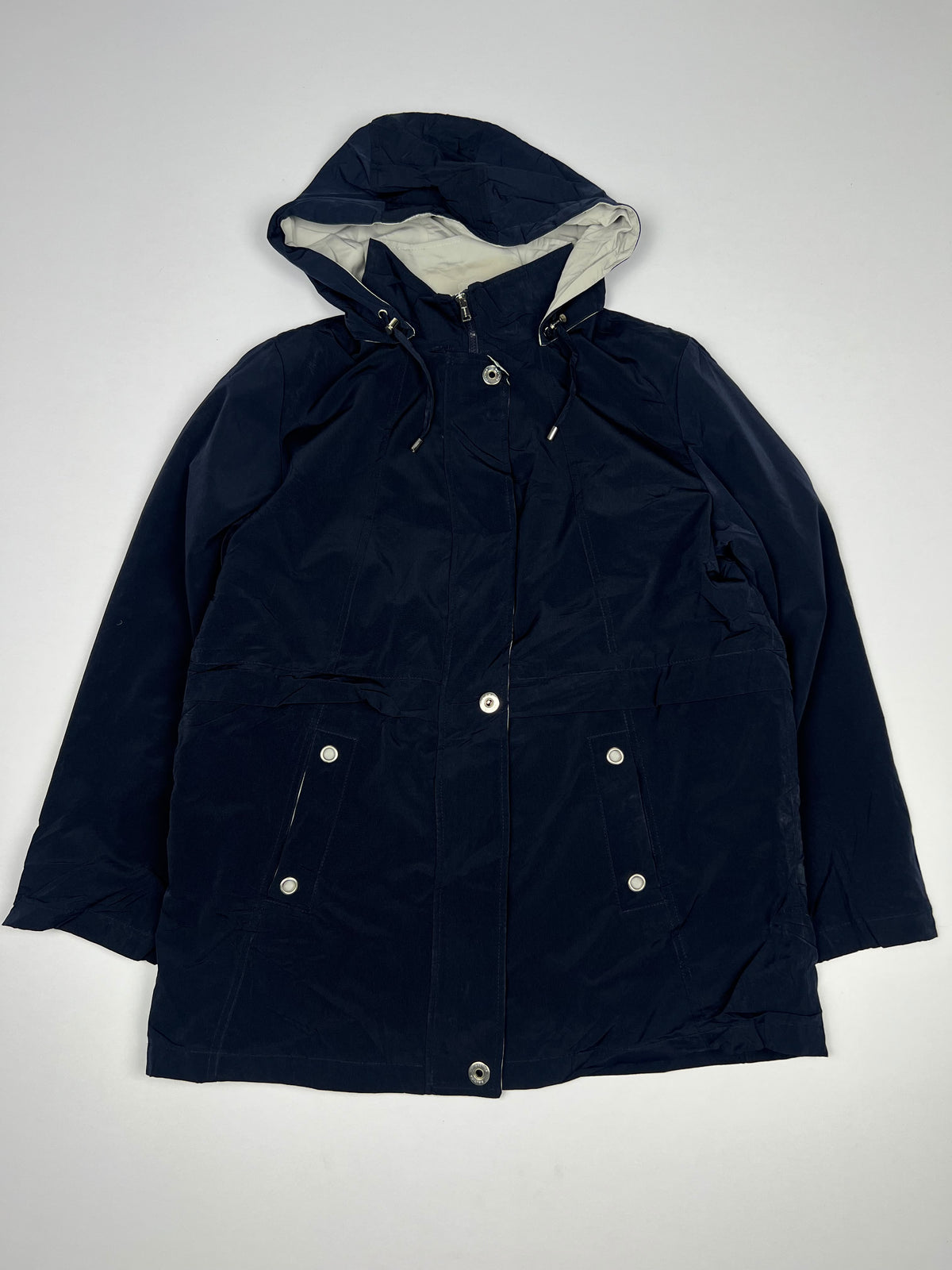 Hooded Winter Jacket with Snap Button Pockets