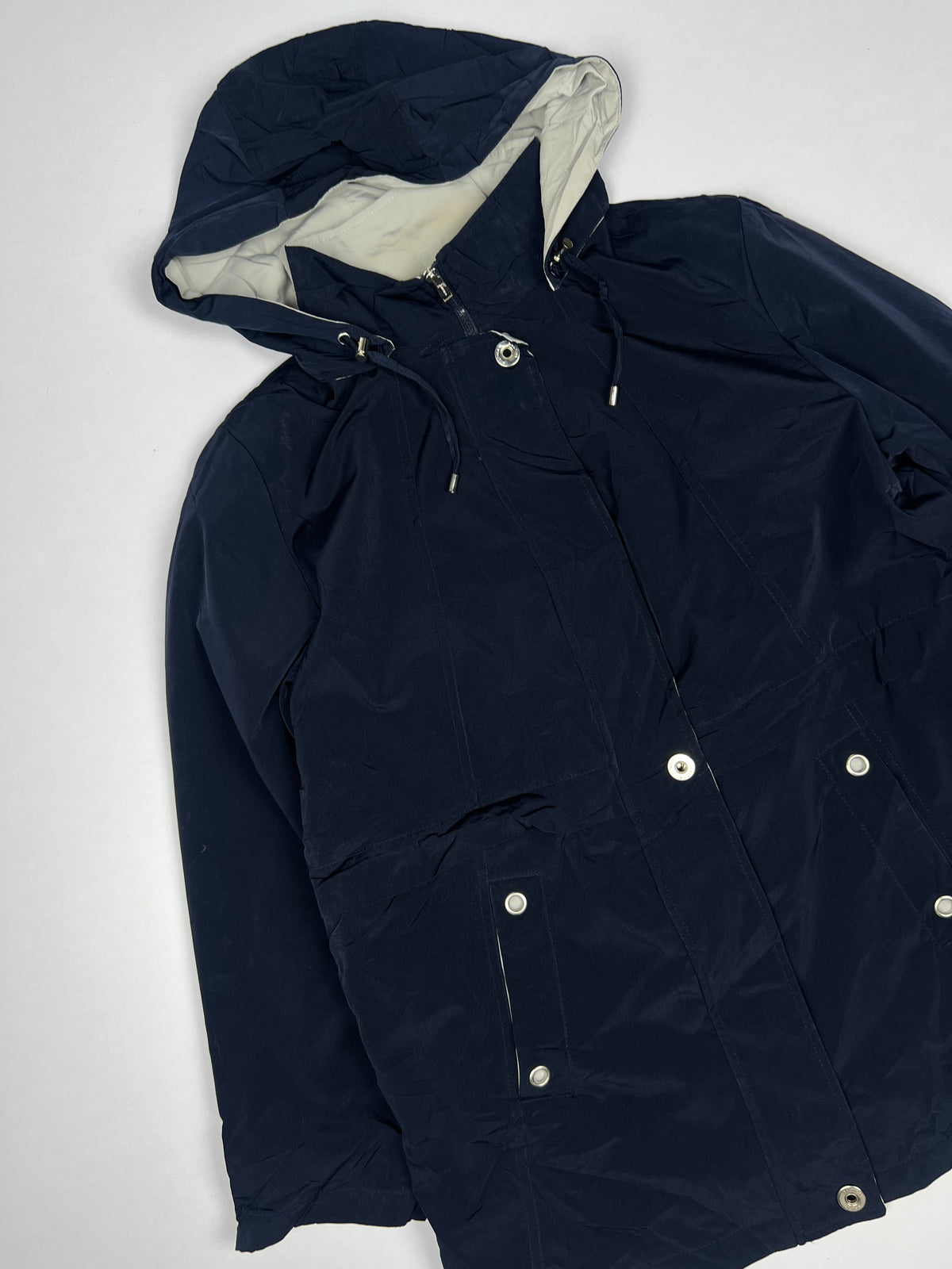 Hooded Winter Jacket with Snap Button Pockets