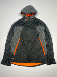 Hooded Outdoor Jacket with Orange Zip Details