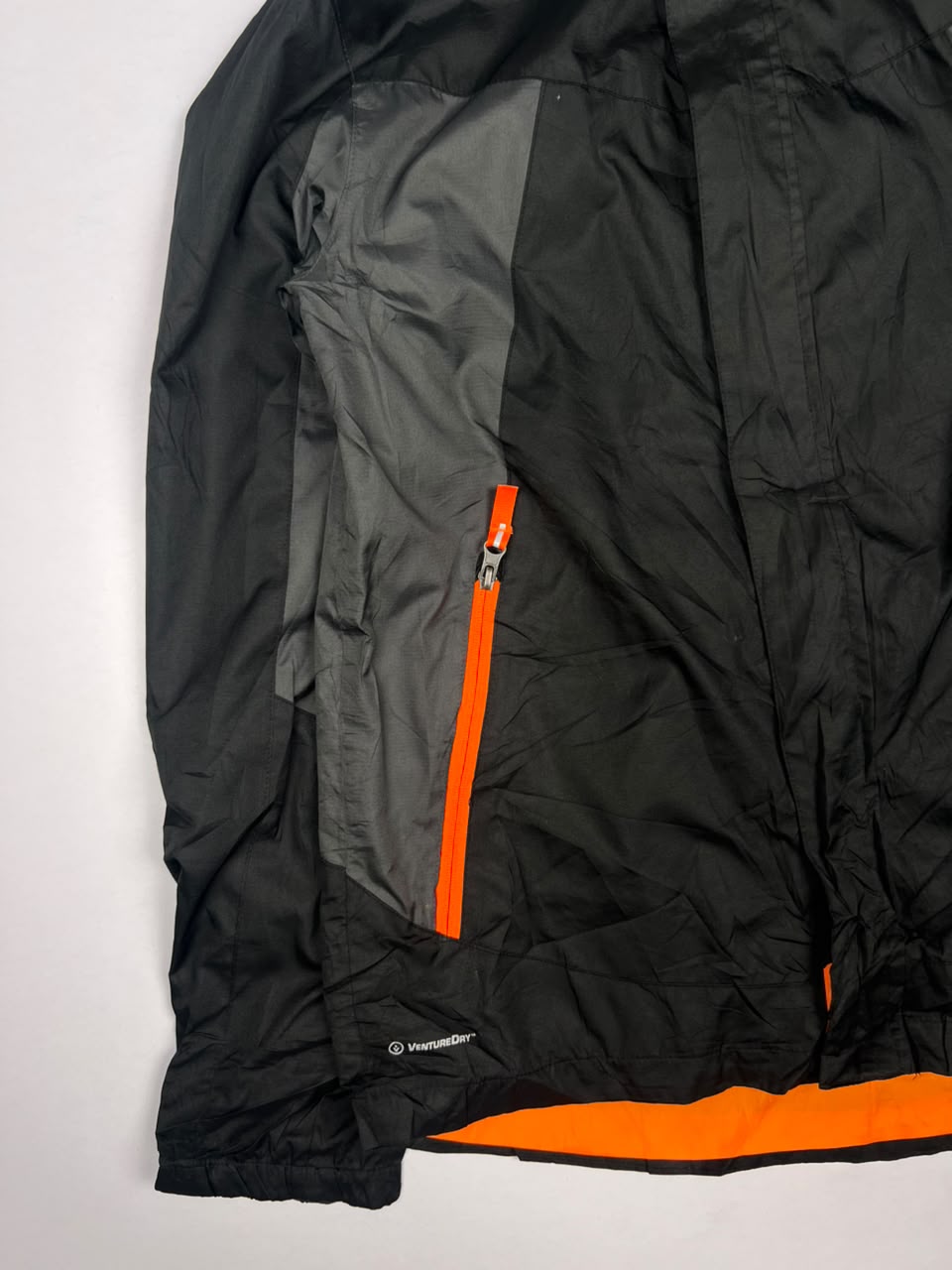 Hooded Outdoor Jacket with Orange Zip Details