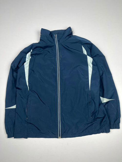 Men’s Full-Zip Athletic Windbreaker Jacket with Contrast White Paneling ⚠️ Small Stains