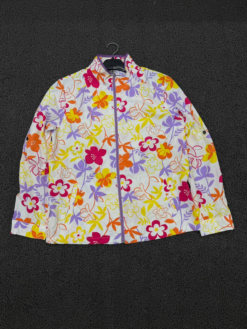 Floral Print Windbreaker Jacket