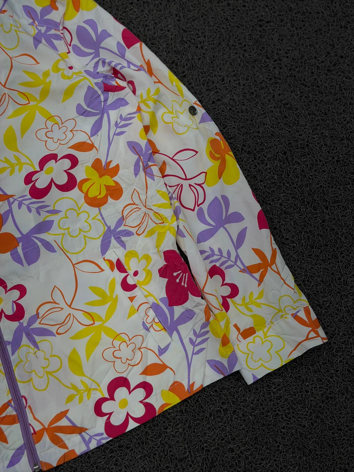 Floral Print Windbreaker Jacket