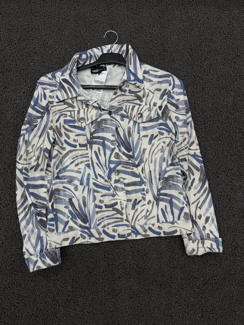 Ocean Breeze Abstract Print Jacket