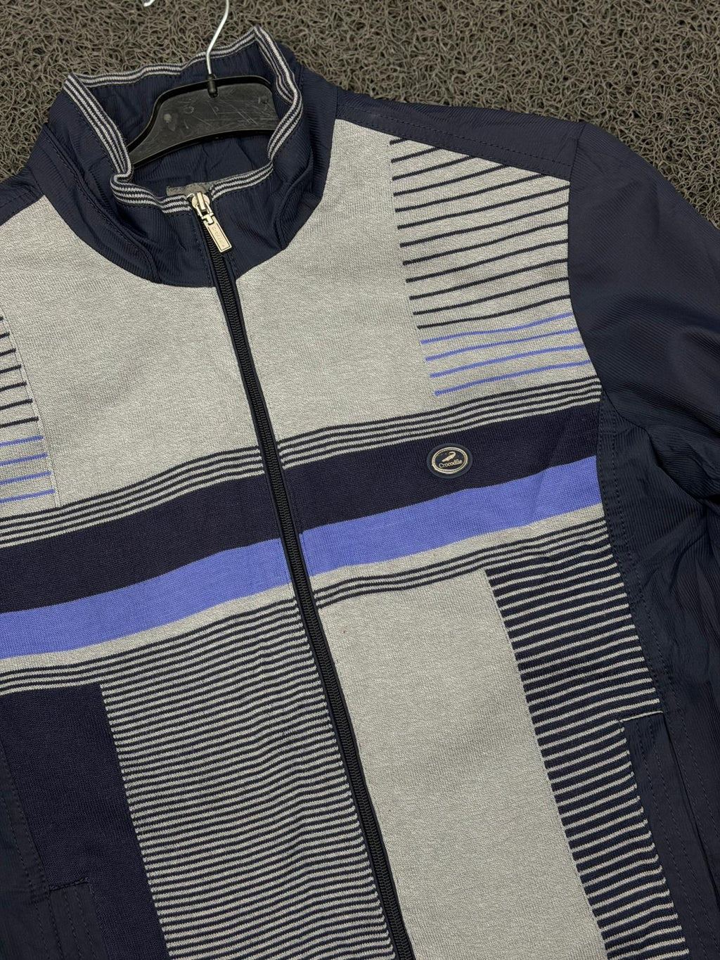 Vintage Geometric Pattern Track Jacket