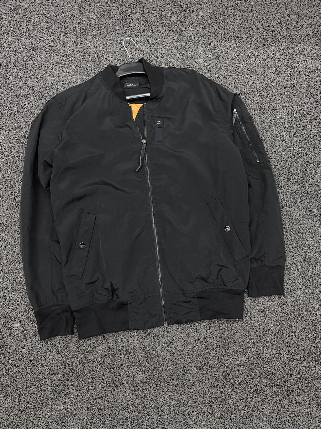 Classic Black Bomber Jacket