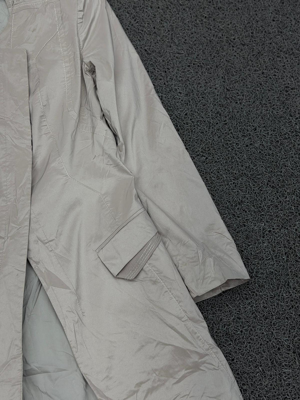 Pearl White Longline Jacket