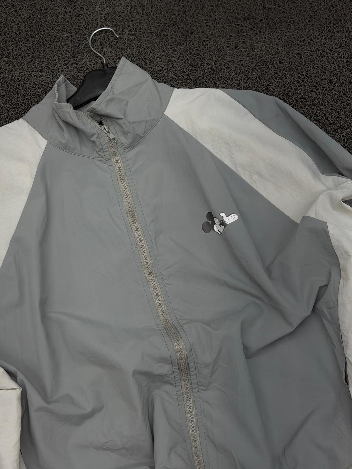 Vintage Grey Colorblock Windbreaker