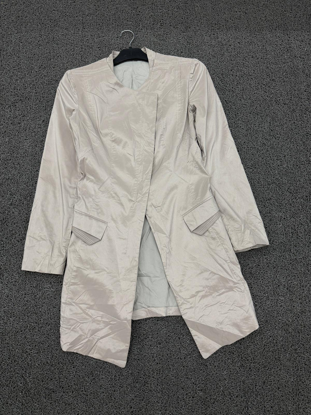Pearl White Longline Jacket