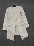 Pearl White Longline Jacket