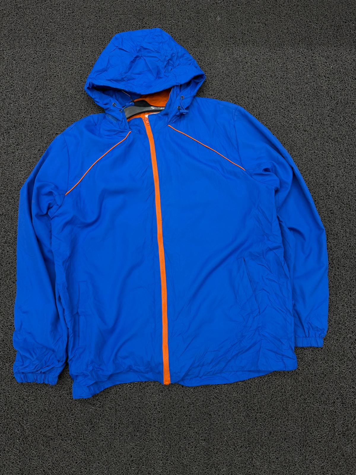 Royal Blue Hooded Windbreaker