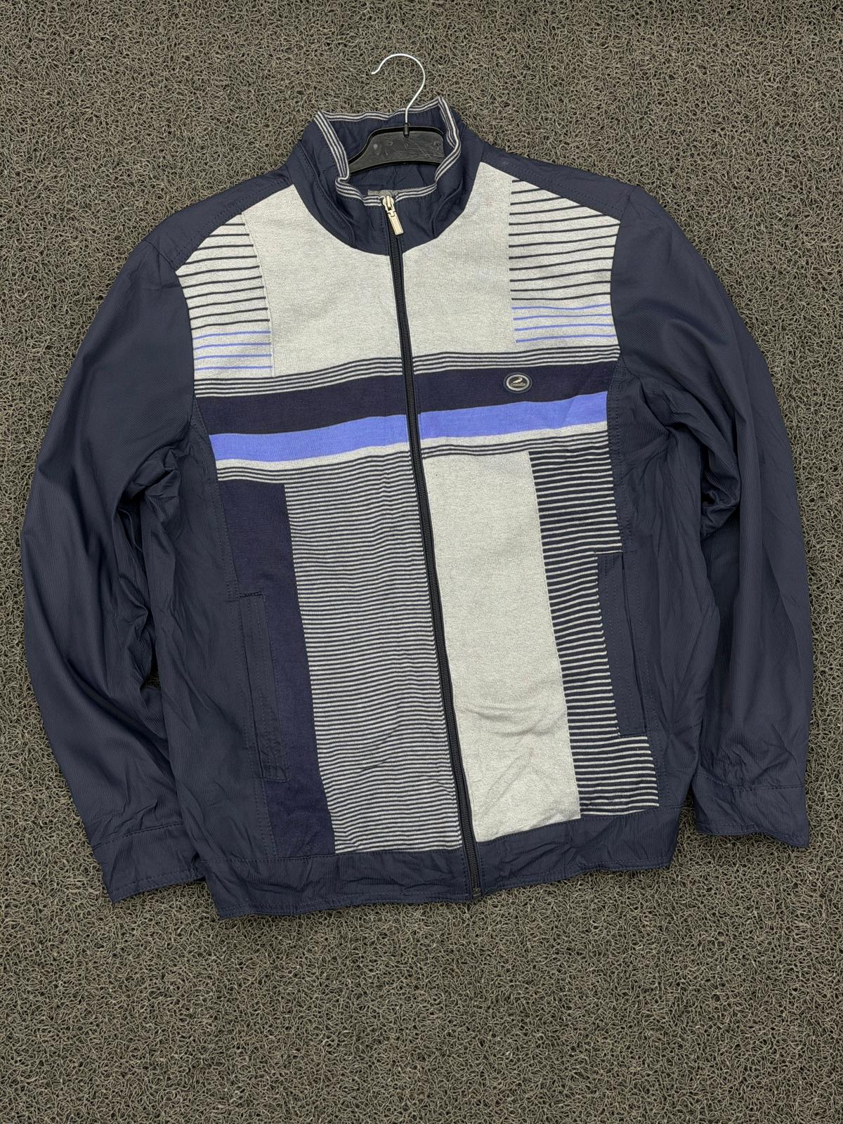 Vintage Geometric Pattern Track Jacket